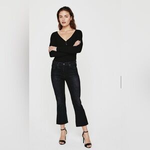 AG Adriano Goldschmied The Jodi Crop Black Denim 26R